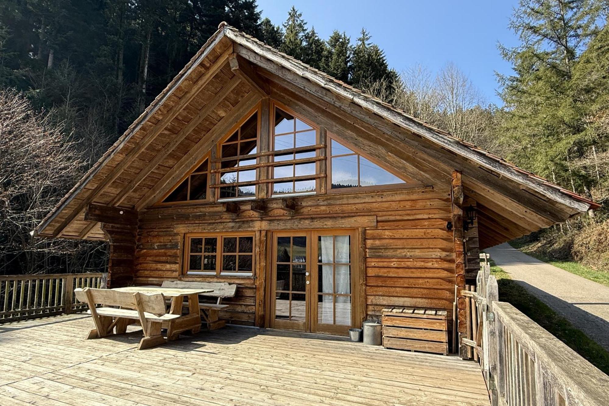 Schwarzwald Blockhaus - Sauna - Kamin - Mit Bettwaesche Und Handtuecher Schenkenzell Zewnętrze zdjęcie